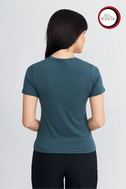 POLO ALGODON PIMA MUJER CAMILA VERDE BOTELLA
