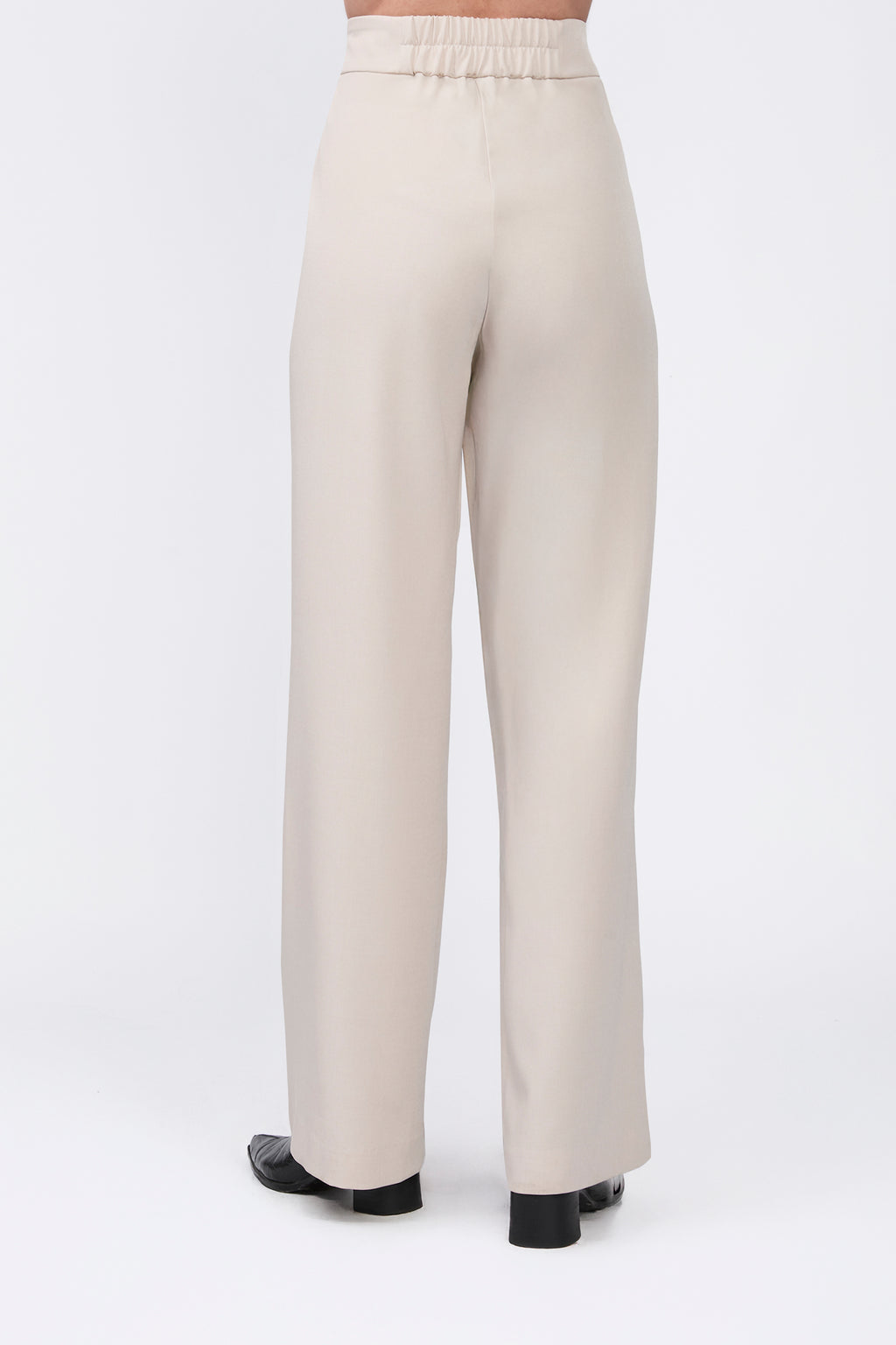Pantalón recto con cierre lateral invisible beige - Sienna – Banaty
