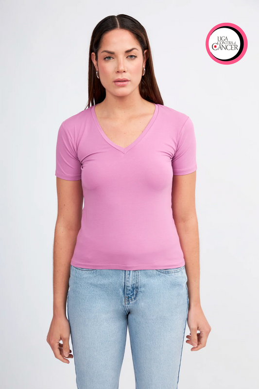POLO ALGODON PIMA MUJER ESTEFANIA MORADO