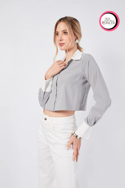Blusa Crop Manga Larga Esther