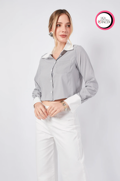 Blusa Crop Manga Larga Esther