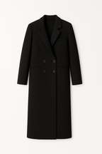 Saco largo con solapa y bolsillos funcionales Negro - Cameron