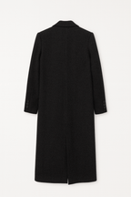 Saco largo con solapa y bolsillos funcionales Negro - Cameron