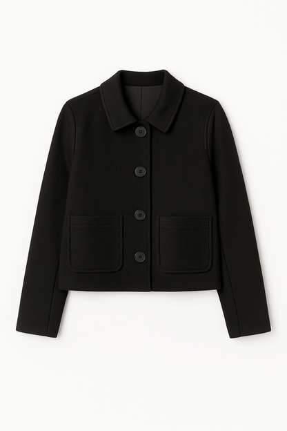 CASACA CROP SASTRE MADISON NEGRO