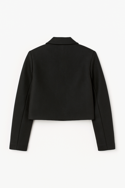 CASACA CROP SASTRE MADISON NEGRO