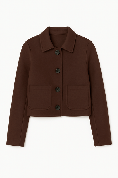 CASACA CROP SASTRE MADISON MARRON