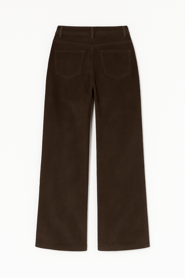 PANTALON A LA CINTURA RECTO THAIS MARRÓN