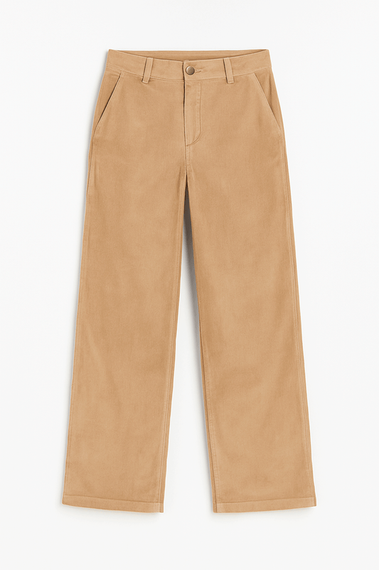PANTALON A LA CINTURA RECTO THAIS TOPO
