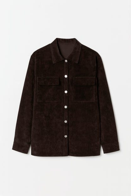 CAMISA THAIS DE CORDUROY MANGA LARGA MARRÓN