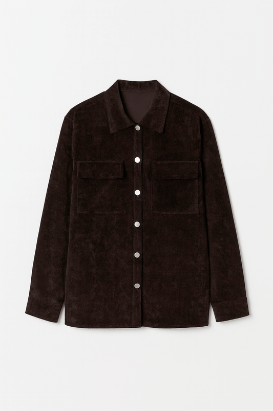 CAMISA THAIS DE CORDUROY MANGA LARGA MARRÓN