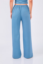 PANTALÓN DE ALGODÓN PIMA EN AZUL COBALTO – CHLEO