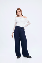 Top asimétrico manga larga perla - Jade