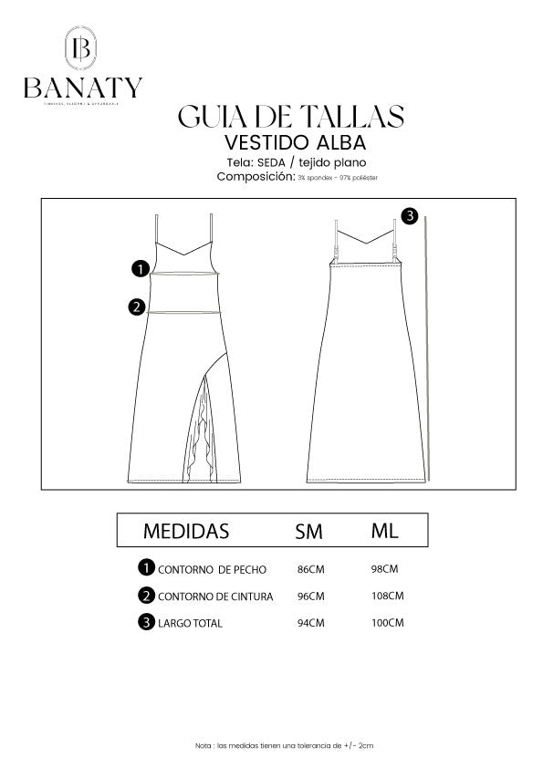 VESTIDO DE SEDA ALBA