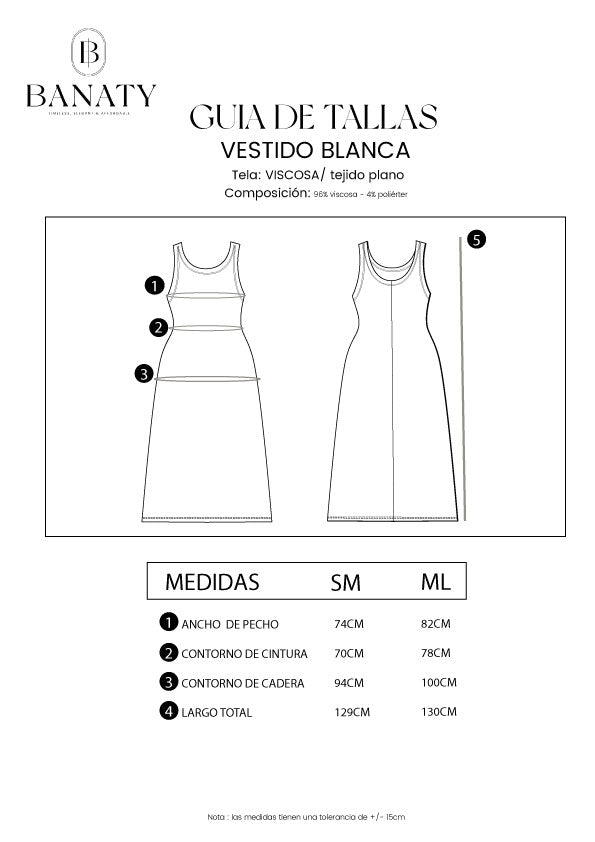 VESTIDO BLANCA NEGRO