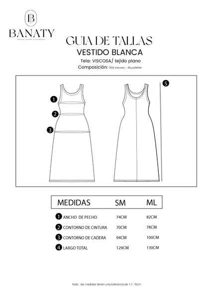 VESTIDO BLANCA NEGRO
