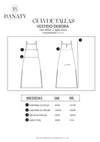 VESTIDO LARGO DE RAYON PRINT AZUL - DEBORA