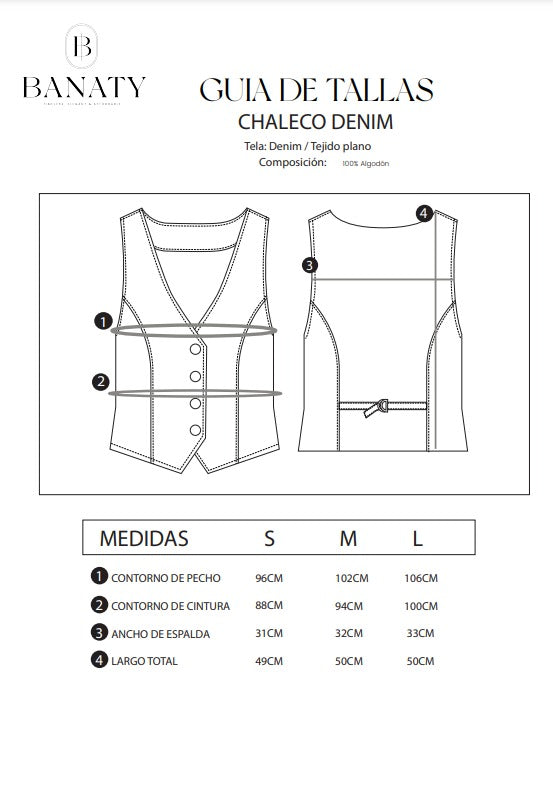 Chaleco Denim Ice