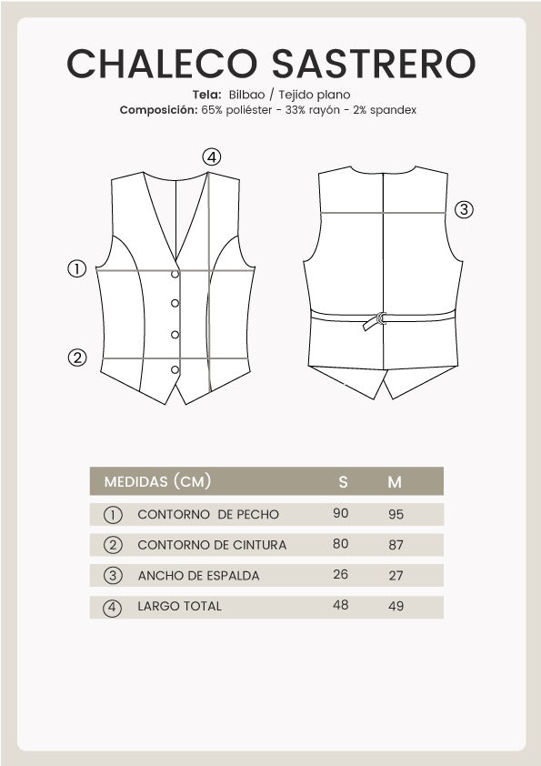 Chaleco Sastrero Bilbao negro
