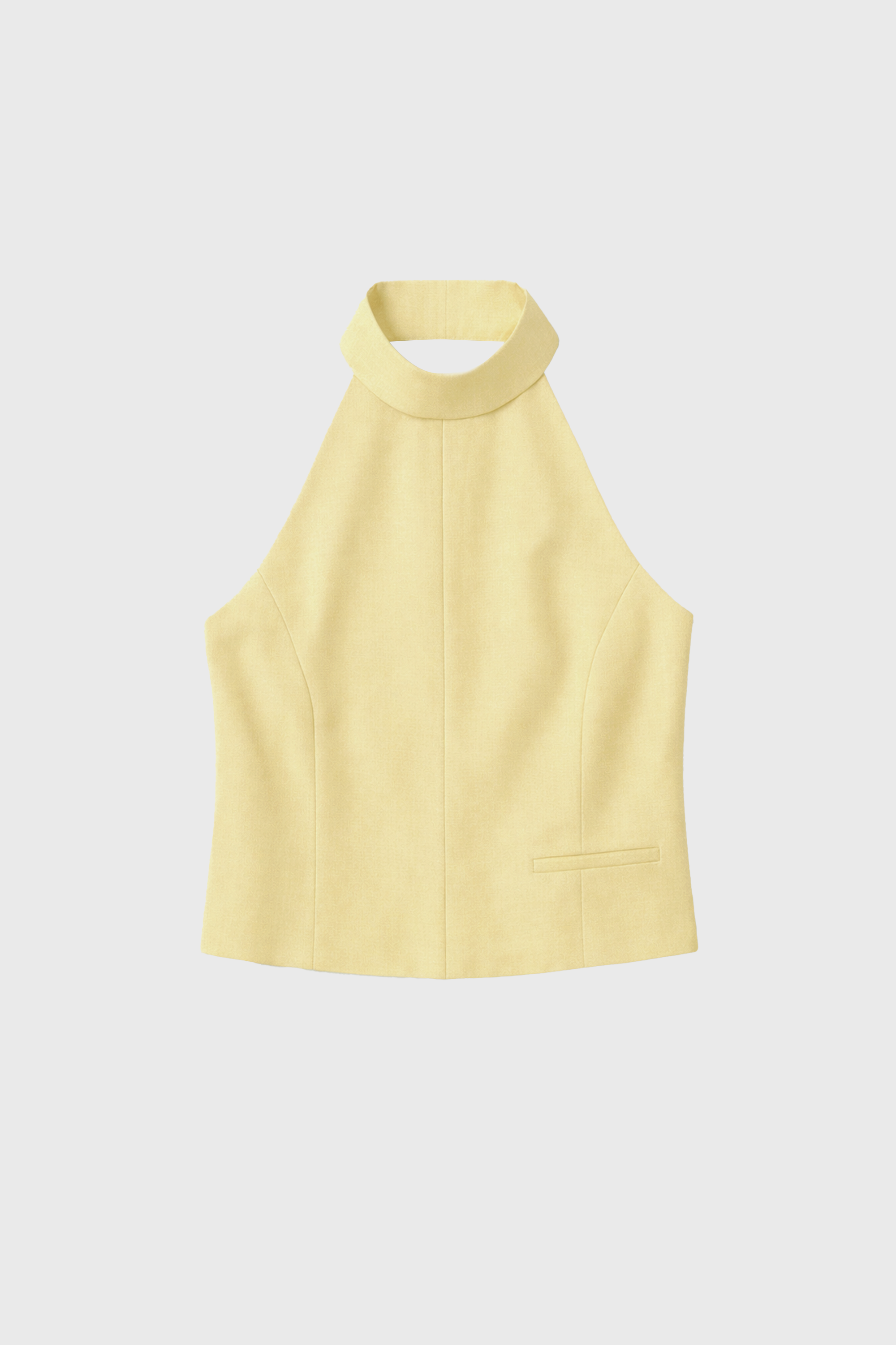 CHALECO CON CUELLO CAMISERO AMARILLO - HANNAH
