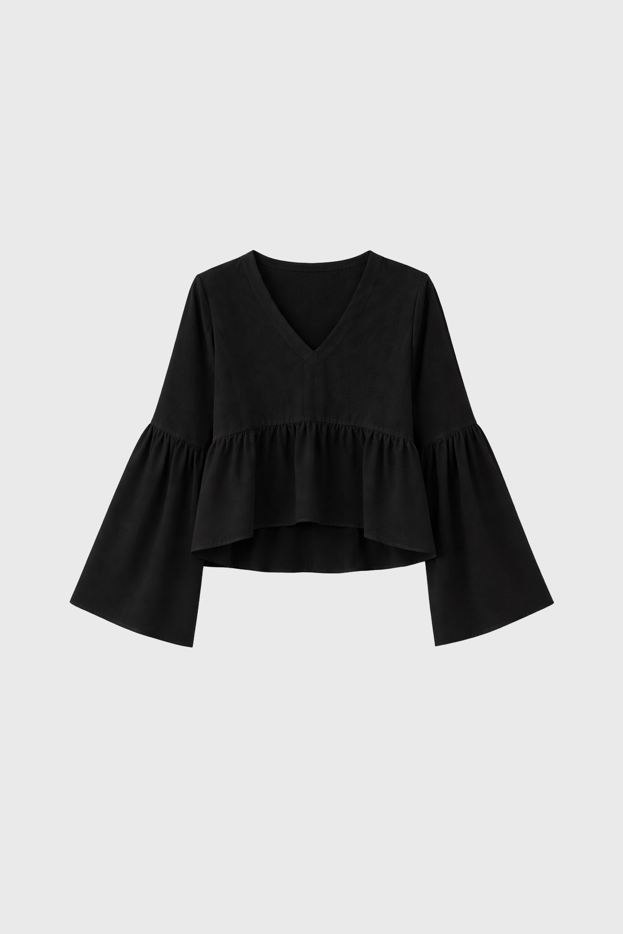 BLUSA BOHO MANGA LARGA NEGRO - NAIA