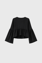 BLUSA BOHO MANGA LARGA NEGRO - NAIA
