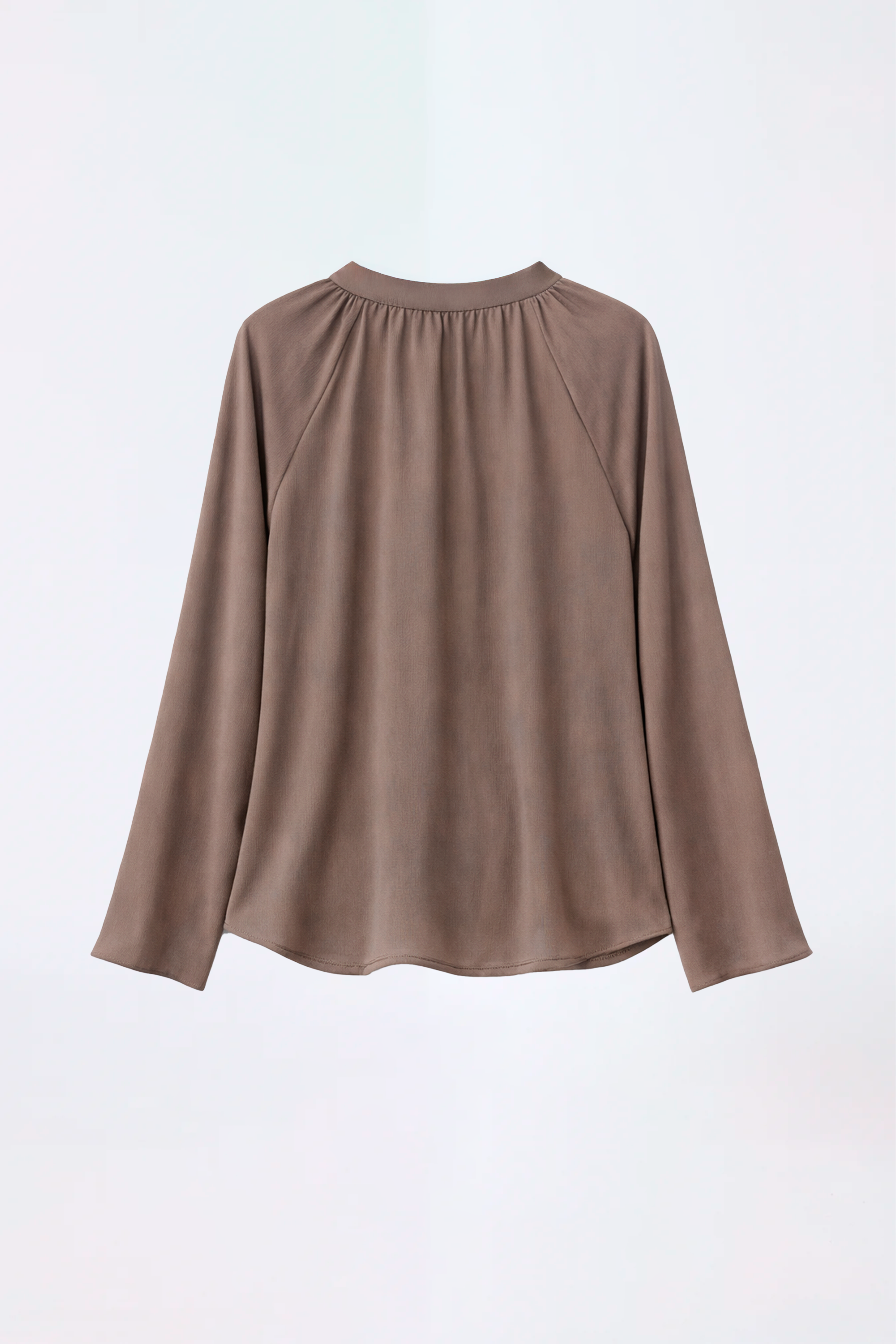 Blusa cuello V con lazo para amarrar cocoa - Alice