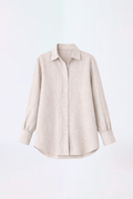 BLUSA CAMISERA BEIGE -  OASIS