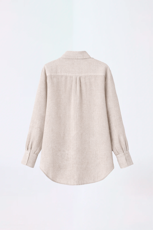 BLUSA CAMISERA BEIGE -  OASIS