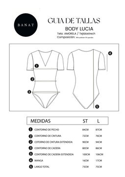 Body Manga Corta Cuello V Lucia