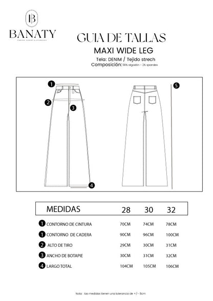 MAXI WIDE LEG JEANS PISTACHO LATTE