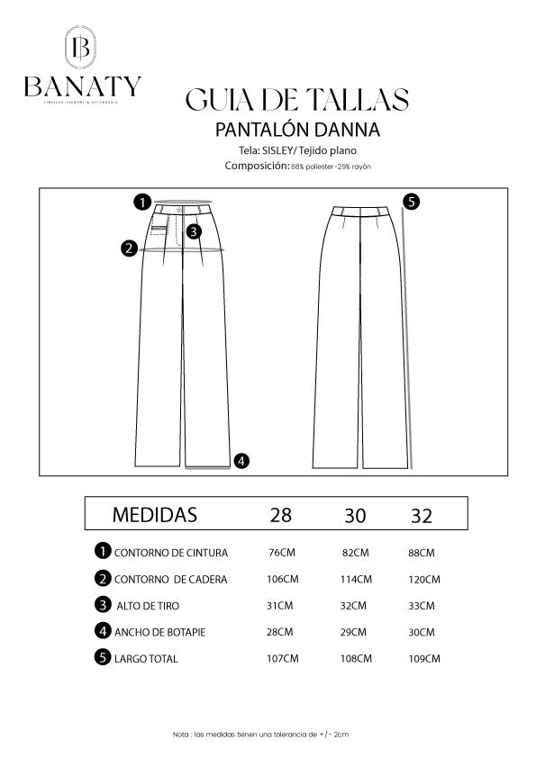 Pantalon Sastre Recto Danna