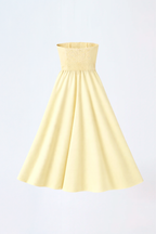 VESTIDO CON CORREA EN LA CINTURA AMARILLO GRECIA